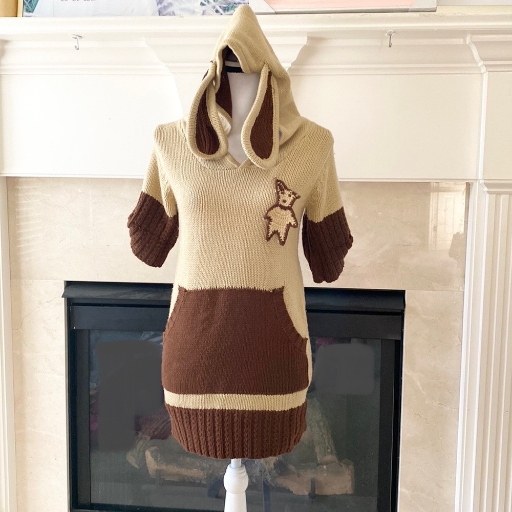 Knitted bunny sweater dress